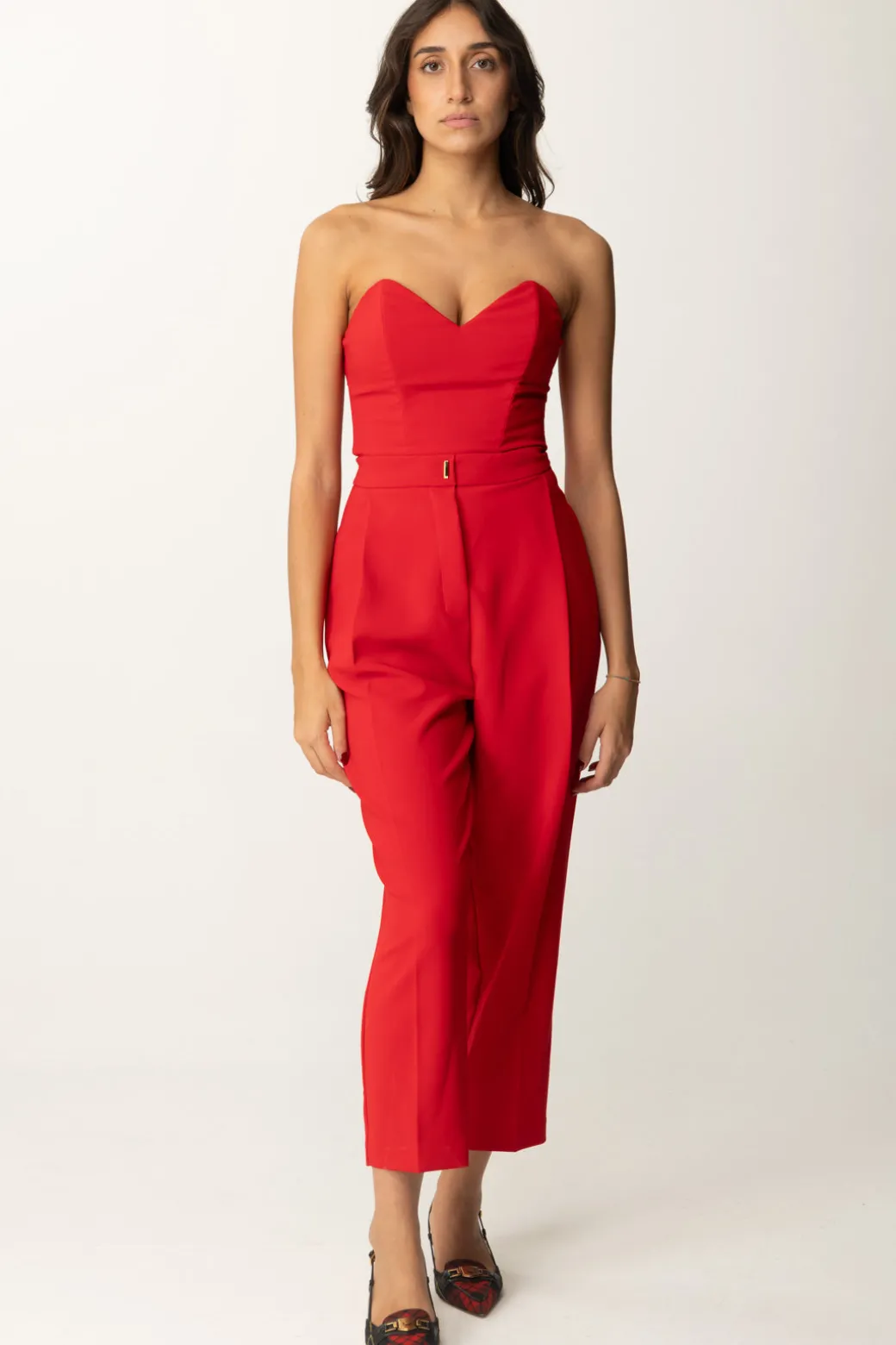 Elisabetta Franchi Tuta con Top BustierRED PASSION