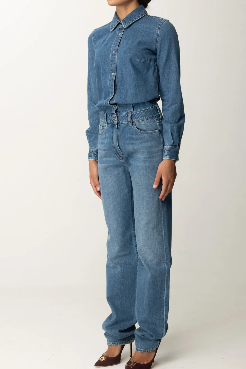 Elisabetta Franchi Tuta In JeansBLUE DENIM