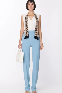 Elisabetta Franchi Tuta Lunga con Foulard e CatenaBURRO/CARTA DA ZUCCHERO