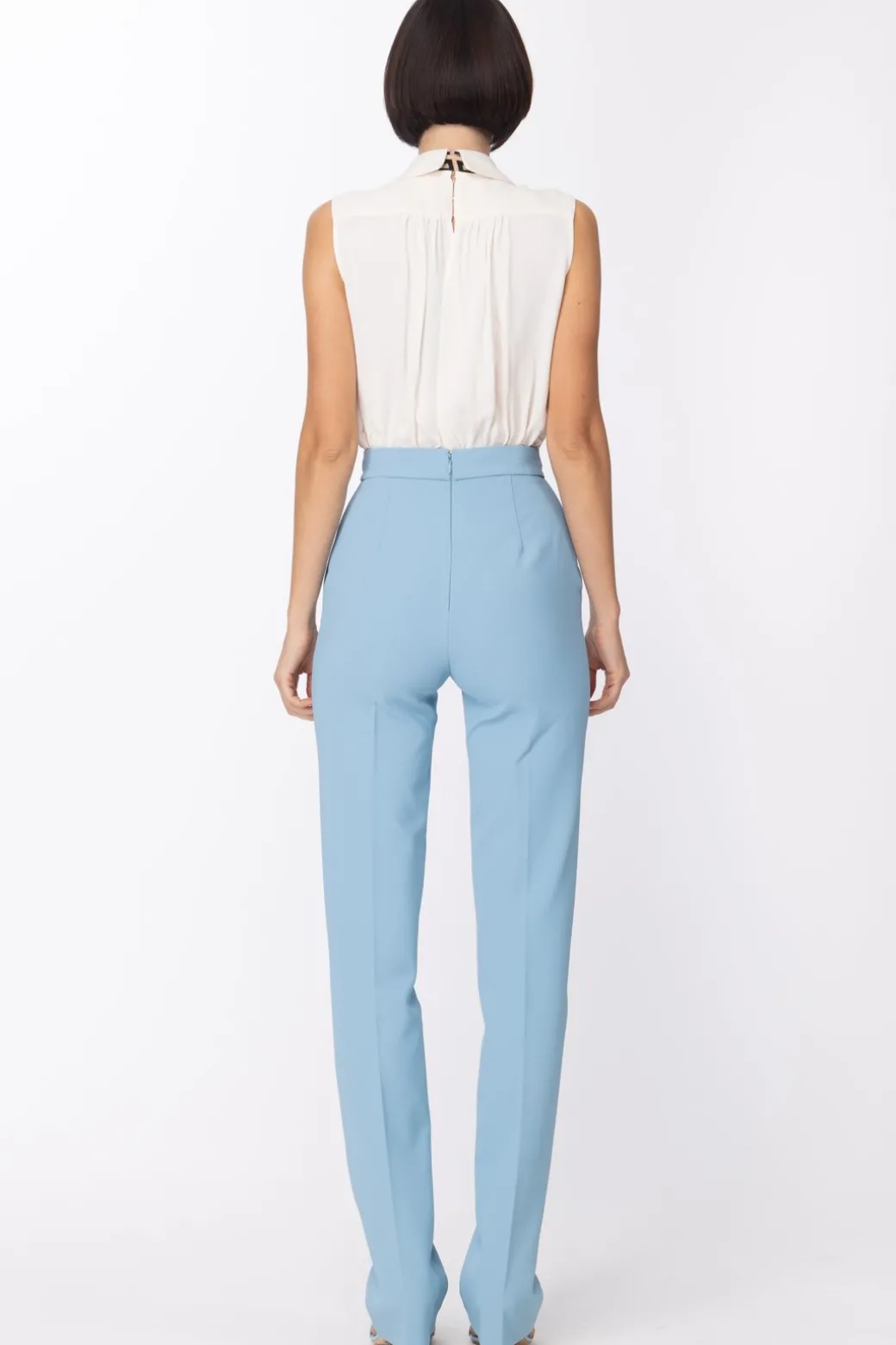 Elisabetta Franchi Tuta Lunga con Foulard e CatenaBURRO/CARTA DA ZUCCHERO