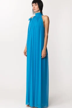 Fabiana Ferri Tuta Plissettata con Scollo All'americanaTURCHESE