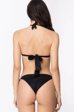 Fk Bikini Triangolo con Cuciture a ContrastoNERO