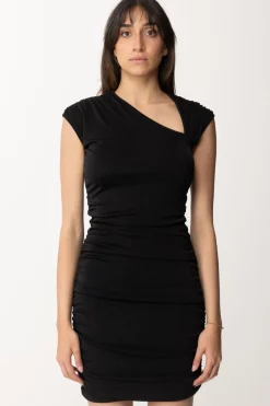 Gaëlle Paris Abito con Maniche TrasparentiNERO