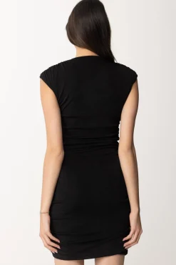 Gaëlle Paris Abito con Maniche TrasparentiNERO