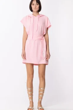 Gaëlle Paris Abito In Felpa con Logo e FusciaccaROSA BONBON