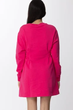Gaëlle Paris Abito In Felpa con Logo StrassFUCSIA