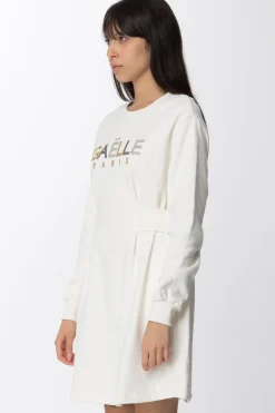 Gaëlle Paris Abito In Felpa con Logo StrassOFFWHITE