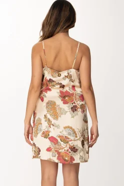 Gaëlle Paris Abito In Satin StampatoPANNA