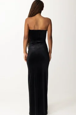 Gaëlle Paris Abito In Velluto con StrassNERO