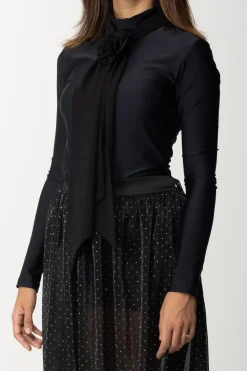 Gaëlle Paris Abito Lungo con Gonna con StrassNERO