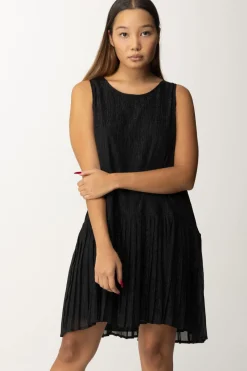 Gaëlle Paris Abito Smanicato con PlissèNERO