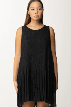 Gaëlle Paris Abito Smanicato con PlissèNERO