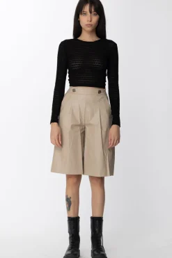 Gaëlle Paris Bermuda In EcopelleAVORIO