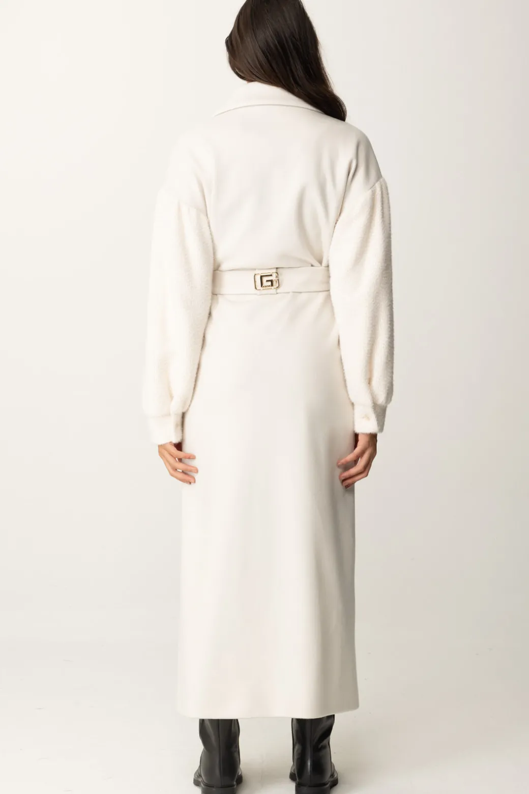 Gaëlle Paris Cappotto con CinturaPANNA