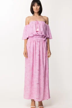 Gaëlle Paris Crop Top con Maniche a VolantROSA BON BON