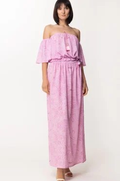 Gaëlle Paris Crop Top con Maniche a VolantROSA BON BON