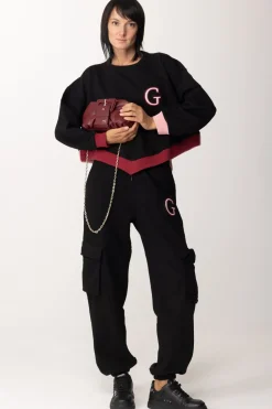 Gaëlle Paris Felpa con Dettagli BicoloreNERO