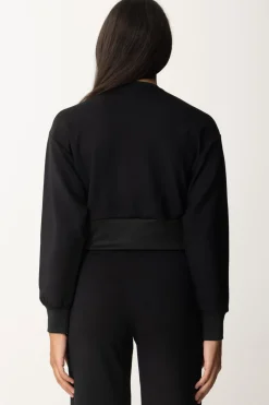 Gaëlle Paris Felpa con Logo e Bottoni GoldNERO