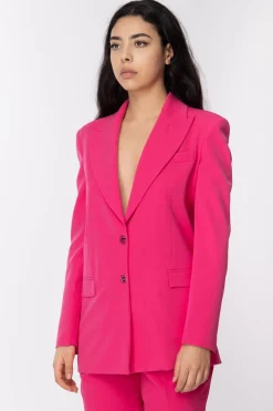 Gaëlle Paris Giacca Monopetto con Bottoni LogatiFUCSIA