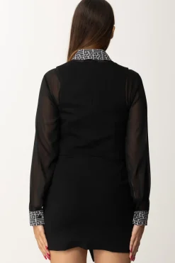 Gaëlle Paris Gilet con Logo GoldNERO