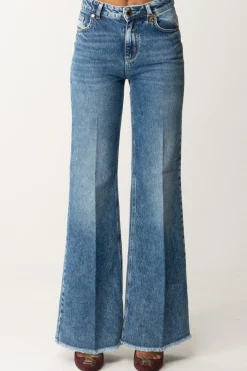 Gaëlle Paris Jeans a Zampa con Effetto VintageBLU