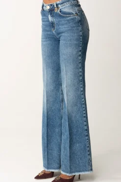 Gaëlle Paris Jeans a Zampa con Effetto VintageBLU