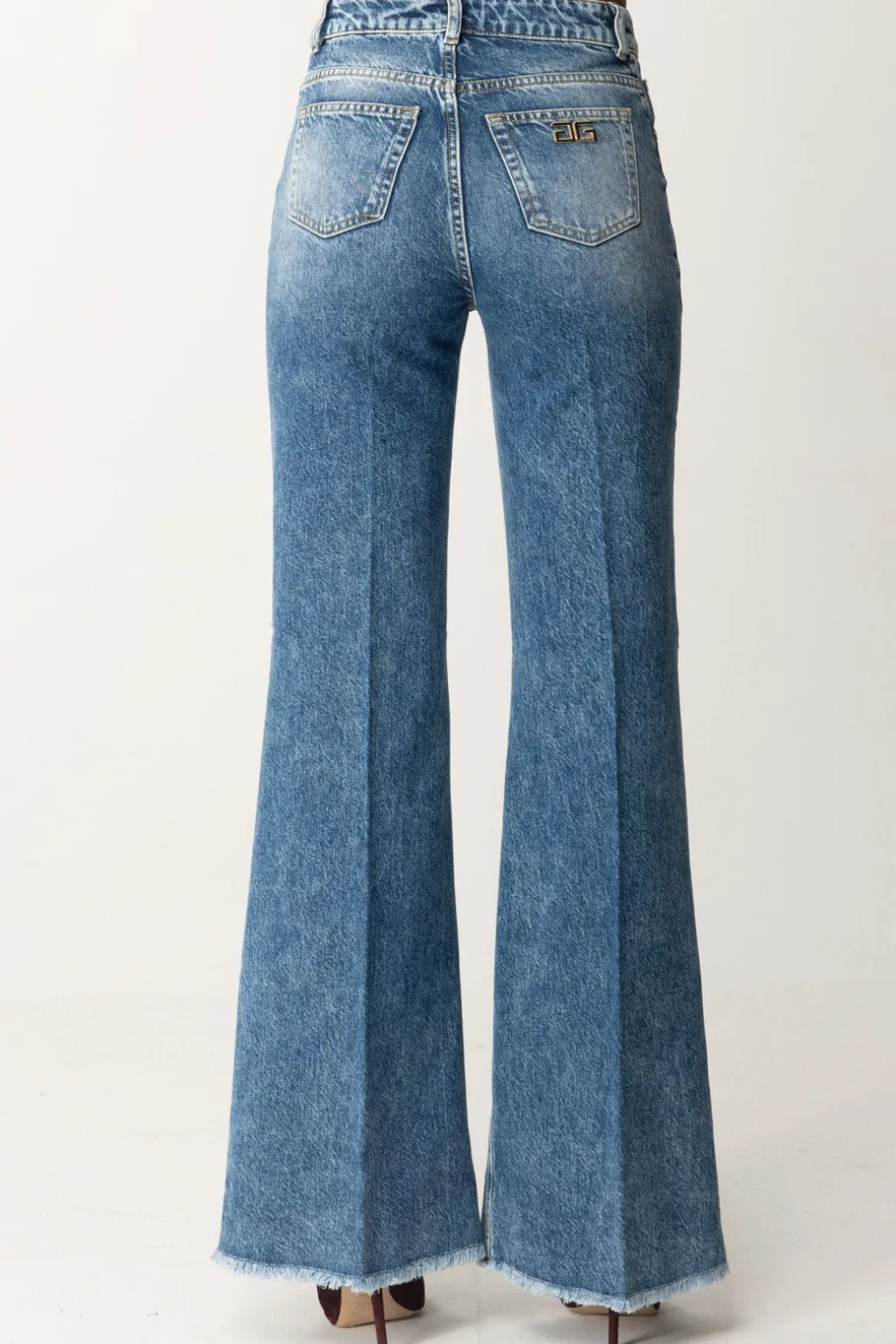 Gaëlle Paris Jeans a Zampa con Effetto VintageBLU