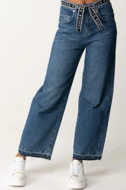 Gaëlle Paris Jeans con Cintura LogataBLU