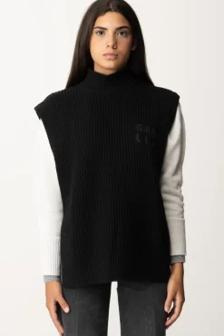 Gaëlle Paris Maglione SmanicatoNERO