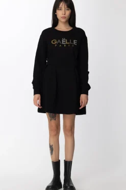 Gaëlle Paris Maxi Abito In FelpaNERO