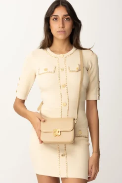 Gaëlle Paris Mini Borsa a Tracolla con LogoBEIGE