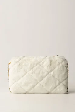 Gaëlle Paris Mini Pochette In Ecofur con TracollaAVORIO