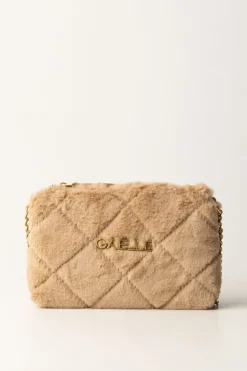 Gaëlle Paris Mini Pochette In Ecofur con TracollaCAMMELLO