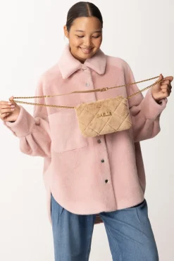 Gaëlle Paris Mini Pochette In Ecofur con TracollaCAMMELLO