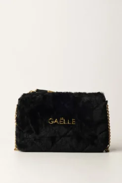 Gaëlle Paris Mini Pochette In Ecofur con TracollaNERO