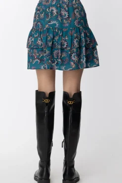 Gaëlle Paris Minigonna a Balze con Stampa a FioriOTTANIO