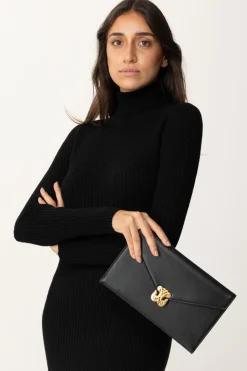 Gaëlle Paris Pochette con Logo GoldNERO