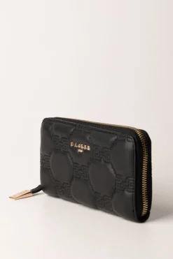 Gaëlle Paris Portafogli Zip Around LogatoNERO