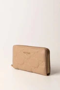 Gaëlle Paris Portafogli Zip Around LogatoCAMMELLO