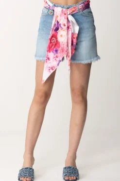 Gaëlle Paris Shorts con Fusciacca FlorealeBLU