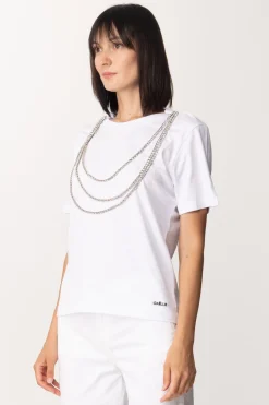 Gaëlle Paris T-shirt con Collana In StrassBIANCO