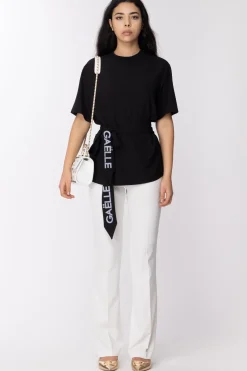 Gaëlle Paris T-shirt con Fusciacca LogataNERO