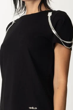 Gaëlle Paris T-shirt con Spille In StrassNERO