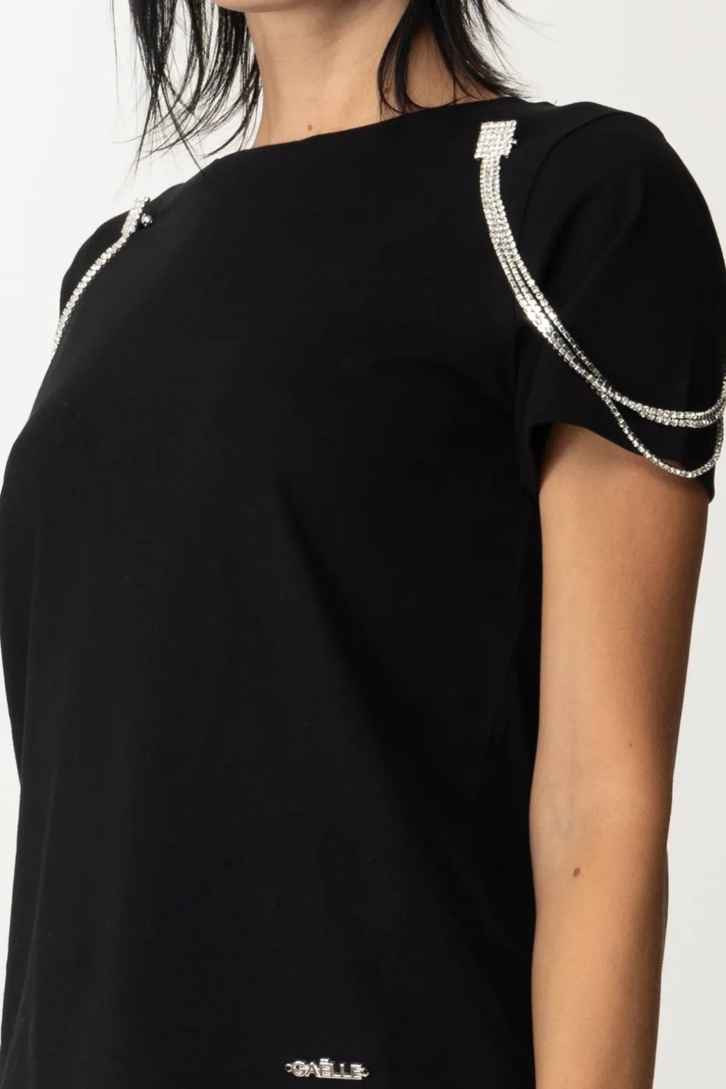 Gaëlle Paris T-shirt con Spille In StrassNERO