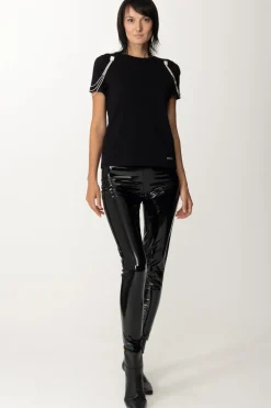 Gaëlle Paris T-shirt con Spille In StrassNERO