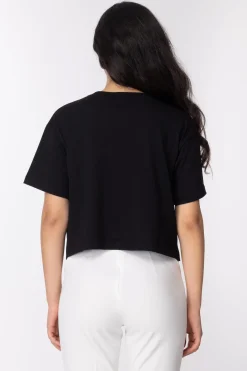 Gaëlle Paris T-shirt con Strass e LogoNERO