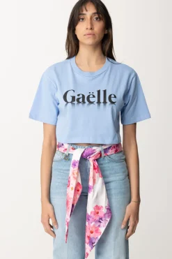 Gaëlle Paris T-shirt con StampaCELESTE