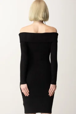 Guess Abito Bodycon In Maglia Off-shoulderJET BLACK A996
