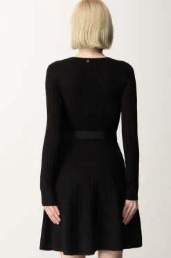 Guess Abito In Maglia a Costine con CinturaJET BLACK A996