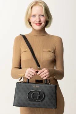 Guess Borsa a Mano Eco Mietta SocietyCOAL LOGO/BLACK